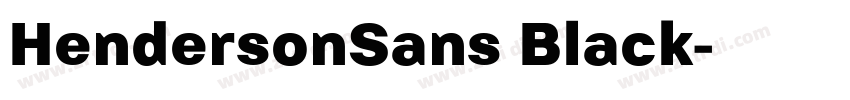 HendersonSans Black字体转换 HendersonSans Black字体转换